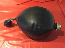 Black Rubber 3 Litre rebreather bag for gas mask with pump