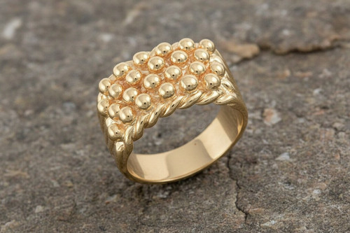 Yellow gold keeper ring - yellow,