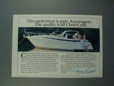 1987 Chris-Craft Constellation Boat Ad - Excitement!