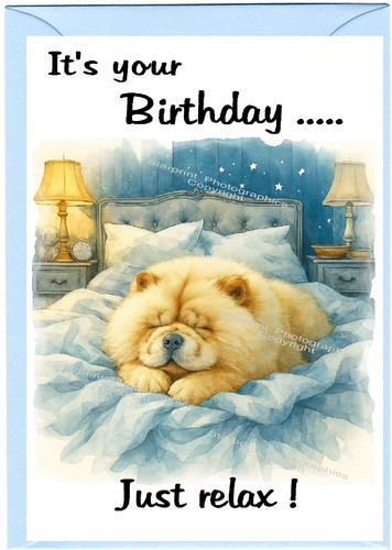 Chow dog - birthday, card