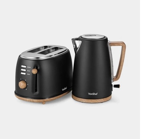Fika black wood kettle - kettle, &