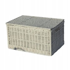 Large White Wicker Storage