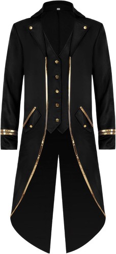 Men vintage gothic tailcoat - men's,