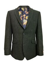 Mens Wool Tweed Jacket Blazer Peaky Blinders Horse Racing Green Hunting Shooting