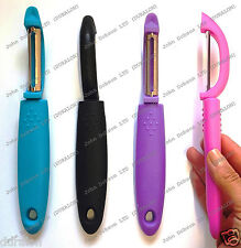 BEST Vegetable Potato Hand Peeler Stainless Steel Dual sided Slicer Coloured 
