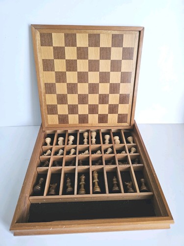 Vintage wooden chess - set,