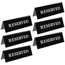 6pcs Acrylic Reserved Table Signs for Weddings and Events