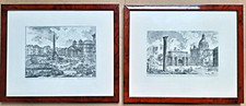 PAIR OF DECORATIVE ENGRAVINGS FROM ROME. Casali Antique Prints Framed Coaster