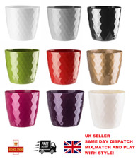 Flowerpot Round Plastic Plant Pot Crystal Modern Decorative Small Medium Large