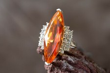 Padparadscha Quartz & White