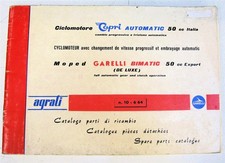 GARELLI Bimatic De Luxe Moped Spare Parts List Illustrated 1964 Ital/Eng text
