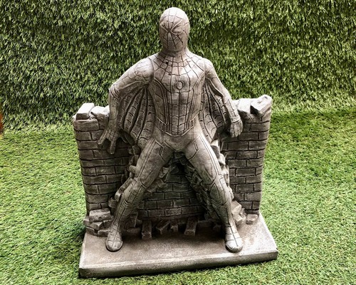 Spiderman figure concrete - spiderman,