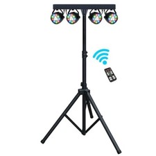 CFX LED Stage Partybar Par set RGBW DMX inc tripod and wireless remote DJ Light
