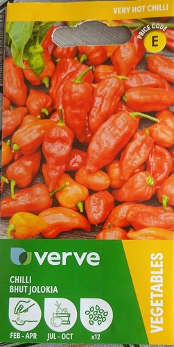Red bhut jolokia ghost chilli - red,