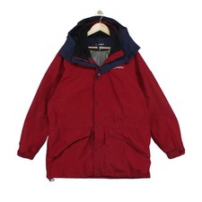 Vintage Berghaus Goretex Waterproof Jacket Mens Size XL Red Outdoor​ Hooded​
