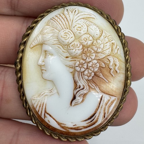 Vintage white milk glass cameo - vintage,
