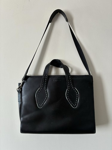 Radley black leather handbag - radley,
