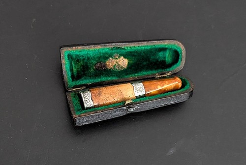 Antique silver cheroot - silver,