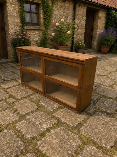 Antique pine glass fronted - pine,