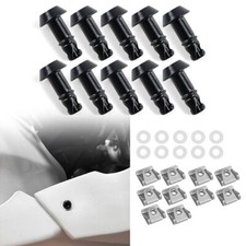 10 PCS 17mm Quick Release Fasteners Studs Fit For Yamaha R1 R6 Black