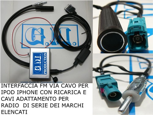 Input via cable ipod iphone - fm,