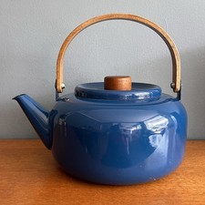 Vintage Blue Enamel Tea Kettle