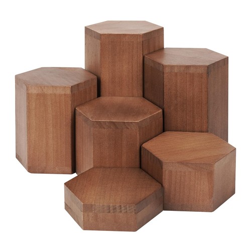 Pcs wooden hexagon - pcs, display