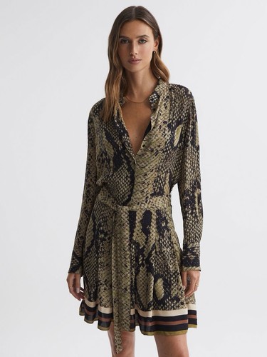 Reiss rory snake print - print, belted