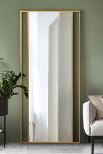 Large gold modern leaner - large,