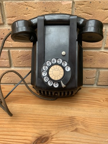 Black vintage bakelite wall - vintage,