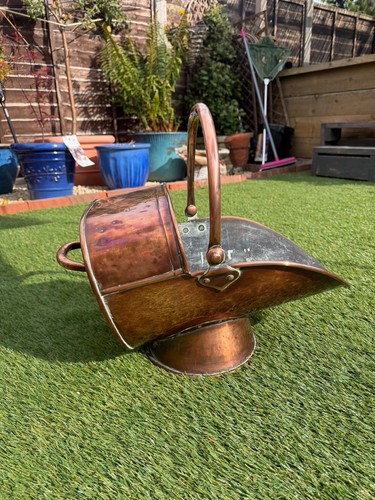 Vintage copper coal - vintage, scuttle