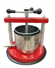 OMAC Stainless Steel Fruit Press 16 cm for Fruits Meat Wine Making Home Brew