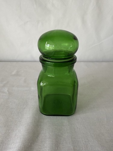 Vintage small green glass - green,
