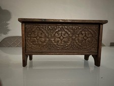Antique Miniature Oak Chest ~ Coffer