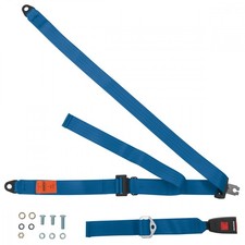 Rear Static Seat Belt For Rickman Ranger Jeep 2dr Blue