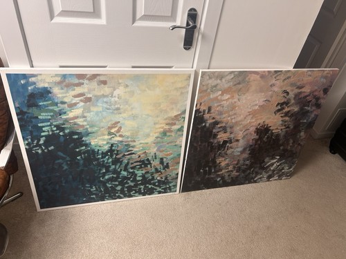 Two canvas paintings - paintings, of