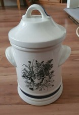 VINTAGE HOWARD A TAUNTON VALE COMPANY POTTERY STORAGE JAR WITH LID WITH SEAL  