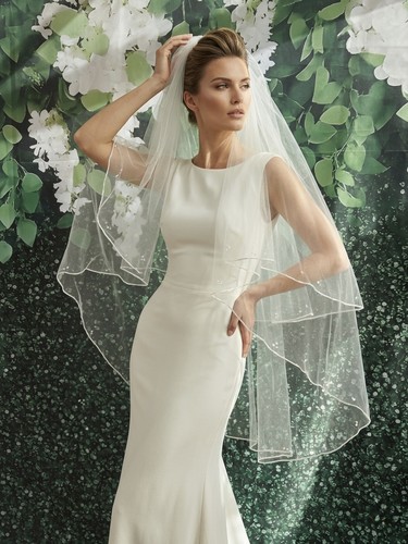 Wedding ivory veil - with, fine