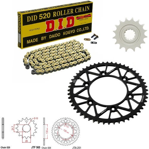 Yz426 chain and sprocket kit - yz426, f