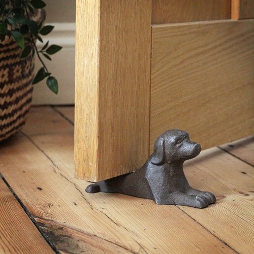 Dog metal doorstopper - dog, heavy
