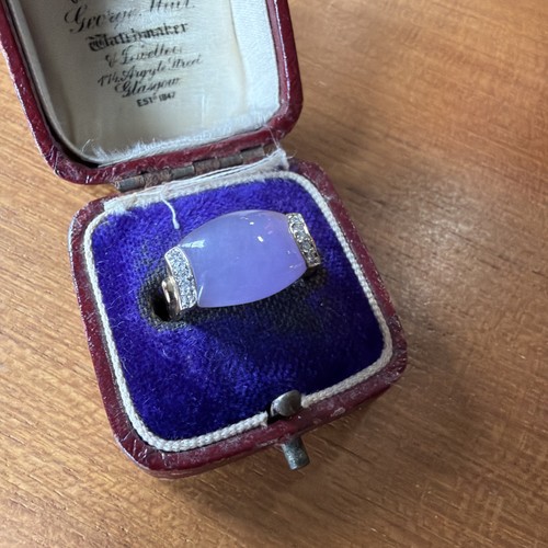 9ct gold purple lavender jade - gold,