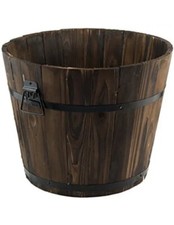 Large Burntwood Barrel Garden