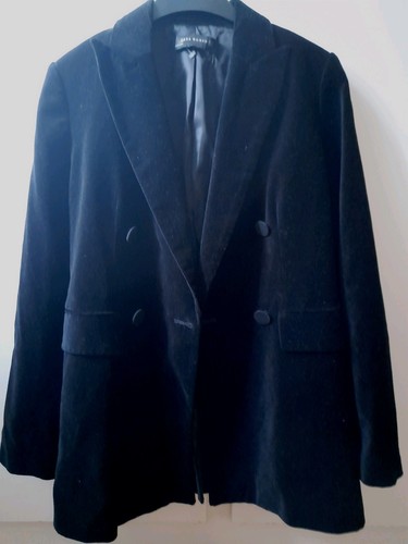 Zara black velvet blazer - velvet,