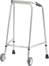 The Helping Hand Company Ultra Lightweight Walking Frame with Wheels Adjustable