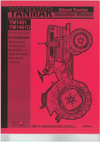 Yanmar diesel tractor ym1401 - yanmar,