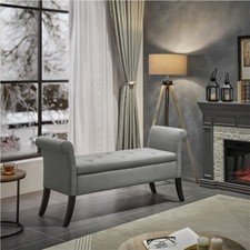 Storage Ottoman with Armrest