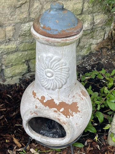 Large garden clay chiminea - large,