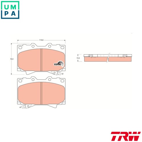 Brake pad set - pad, disc