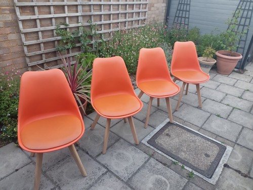 Dining chairs orange - x,
