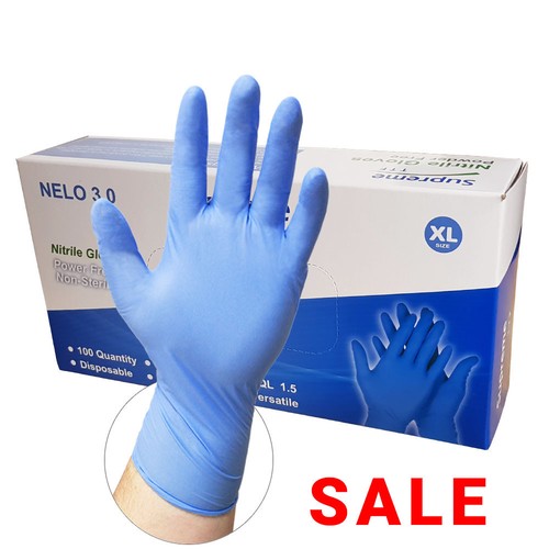 Blue nitrile disposable - blue, gloves